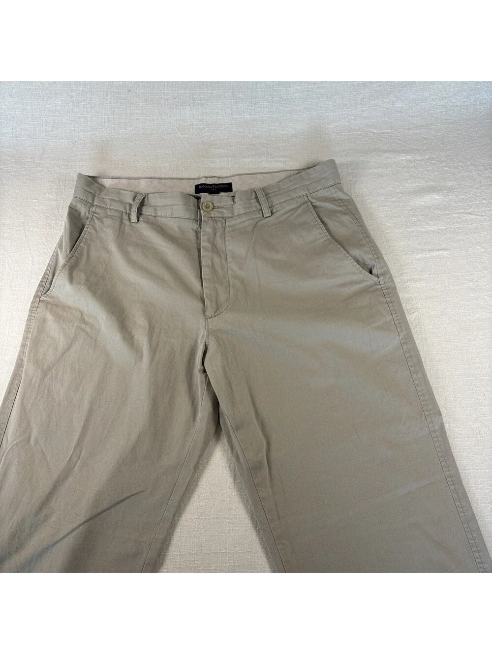 Banana Republic Light Tan Pants Mens Size 36x32 Cotton Chino Khaki Casual Pants